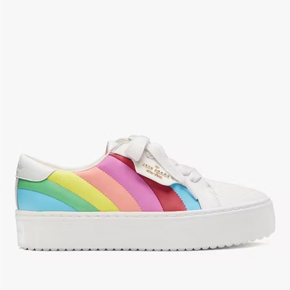 kate spade Shoes - Kate Spade Rainbow Collection Selena Pride Platform Sneaker Size 6 Sold Out!